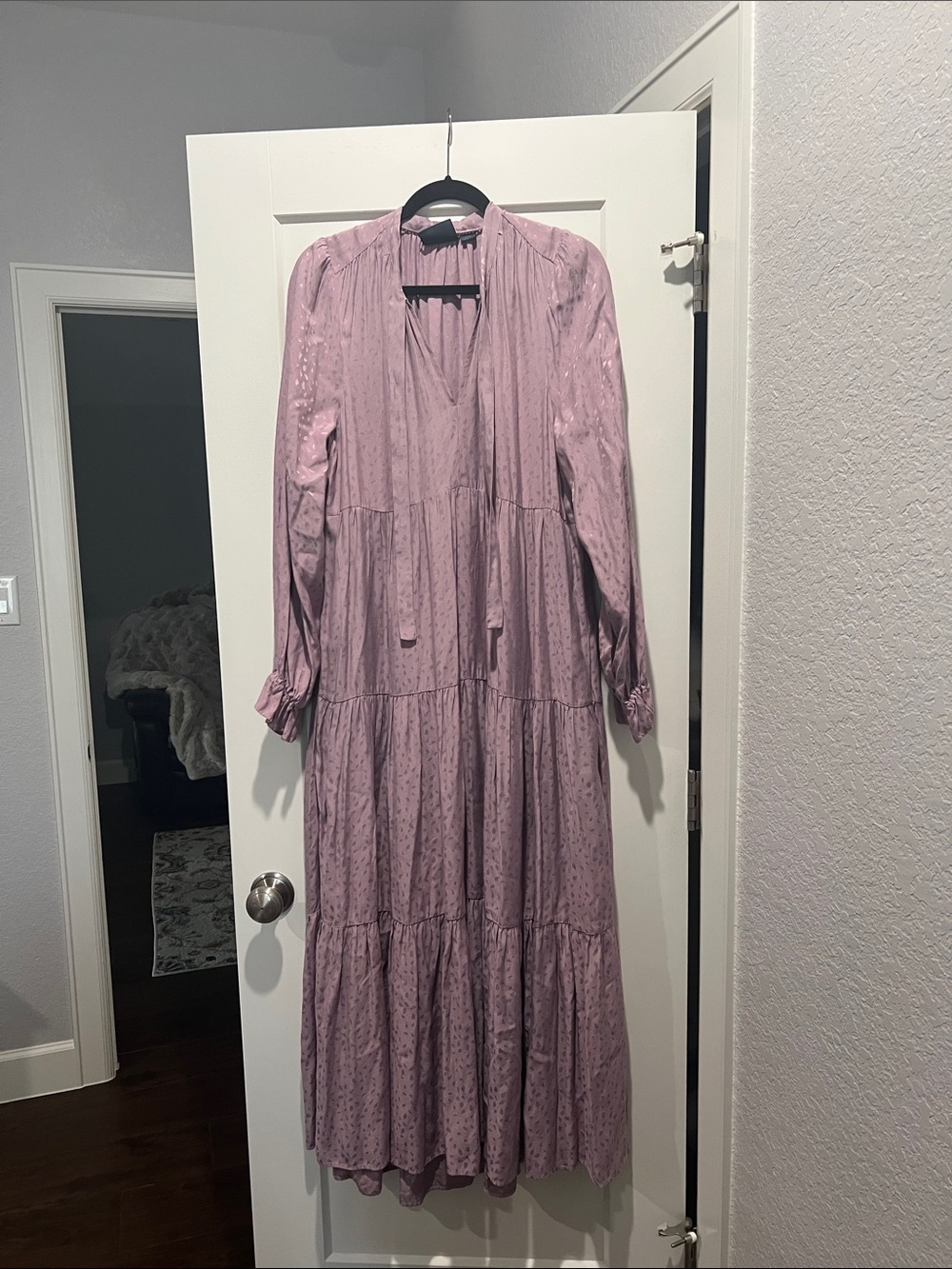 Maeve Dusty Lilac Tiered Maxi Dress